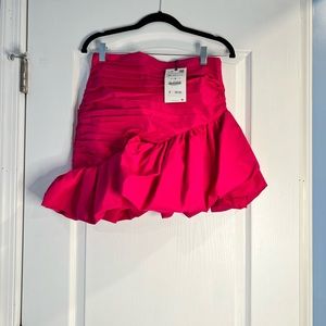 NWT- Zara Mini High Low Ruffle Skirt, Size Medium, Back Zipper